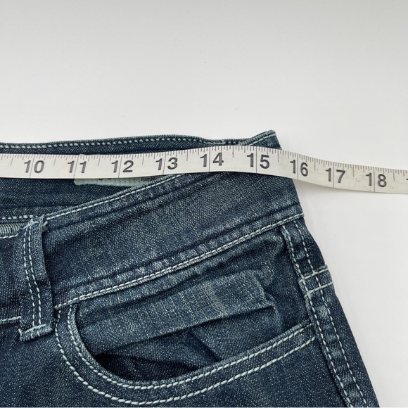 575 Jeans Womens 29 x 32 Wide Leg Flare Bottoms Denim Penny Button Dark Wash - Picture 11 of 14